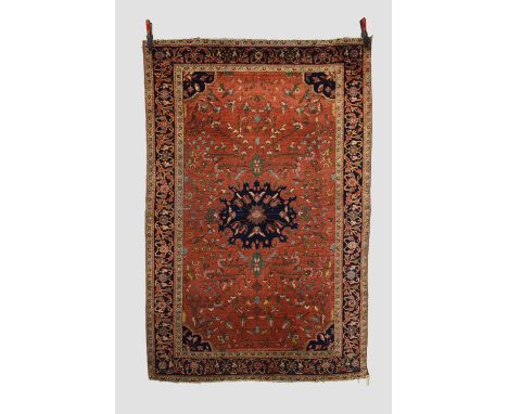 Saruk Feraghan rug, north west Persia, circa 1930s, 6ft. 7in. X 4ft. 4in. 2.01m. X 1.32m. Slight wear with some corrosion; sm