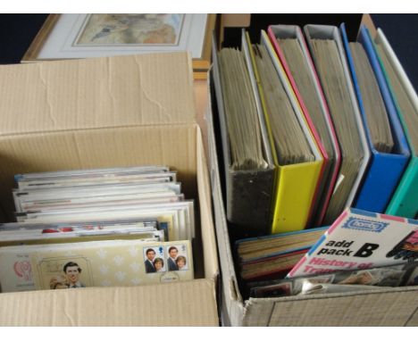 A quantity of World and GB stamps in albums; together with First Day Covers and presentation packs