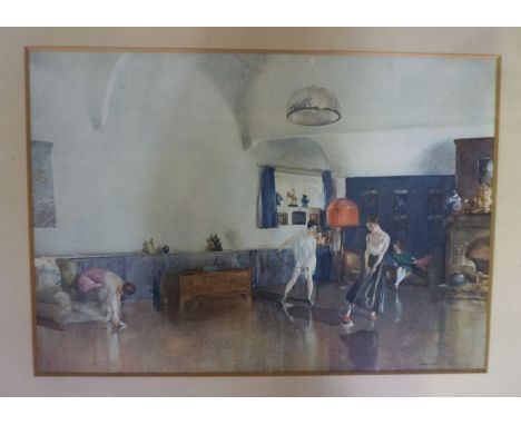 Eleven assorted pictures, including a Russell Flint print 'The Marchesa's Boathouse' and others similar (11)