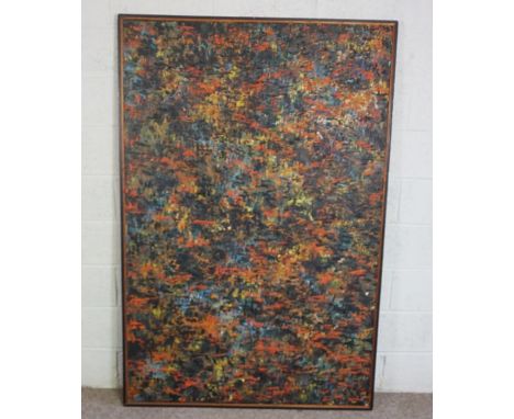 Liz Whitney Quisgard, USA (1929-),Abstract,acrylic, signed and dated 1957, verso, 120cm x 180cmA large American abstract, pai