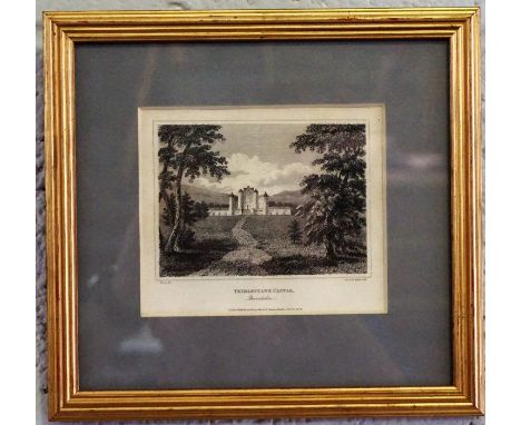A collection of assorted decorative prints, including a view of Traquair House (14)