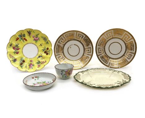 A collection of porcelain cabinet plates,19th century, comprising a pair of Kutani plates, 26cm diameter, a pair of Copeland 