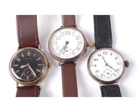 Assorted vintage mechanical wrist watches to include a steel cased Buren having subsidiary seconds dial; silver cased manual 