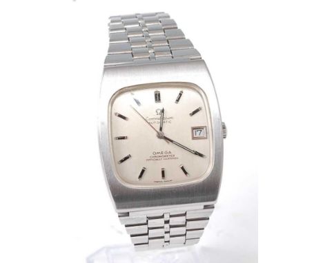 A gent's Omega chronometer 'officially certified' Constellation automatic steel cased wristwatch, having a signed silvered sq