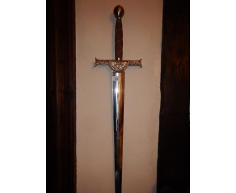 A modern decorative Celtic style broad sword.