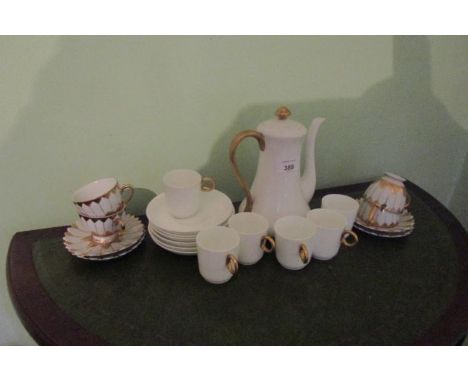 Crown Staffordshire coffee service, and additional cups and saucers.