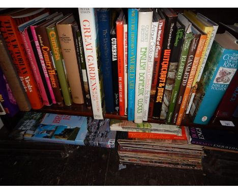 Various books, including local topography, collecting, etc, (1 shelf and on floor below, bookcase lot 17)