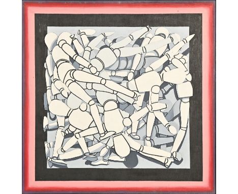 Derek Carruthers (1935-2021) - Apocalypse, signed, dated 1999 and inscribed verso, oil on panel, 91 x 92cm Exhibited: Eastern