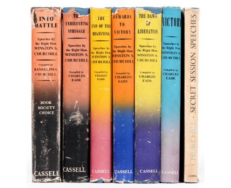 Churchill (Winston S.), War Speeches,&nbsp;seven-volume set, mixed editions: volumes I &amp; IV-VII first editions, II &amp; 