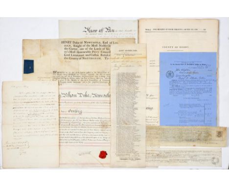 Local Interest. Law &amp; Order: a collection of 18th and 19th c manuscripts and printed ephemera,&nbsp;including a George II