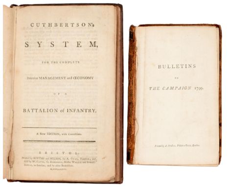 Military, British Army.&nbsp;Provincial Imprint, [Cuthbertson (Bennett)], Cutherbertson's System,&nbsp;for the Complete Inter