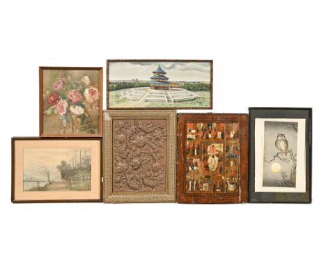 A Greek Orthodox icon, late 19th/early 20th c,&nbsp;painted with scenes from the Life of Christ in polychrome on gesso covere