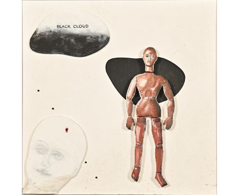 Derek Carruthers (1935-2021) - Black Cloud; Untitled (lay figures),&nbsp;wood and mixed media on panel, both signed and dated