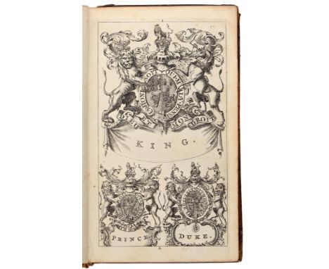 Heraldry. Millan (John, Bookseller), Arms of the English Nobility [...], [with] [...] the Scotch Nobility, [with] [...] the I