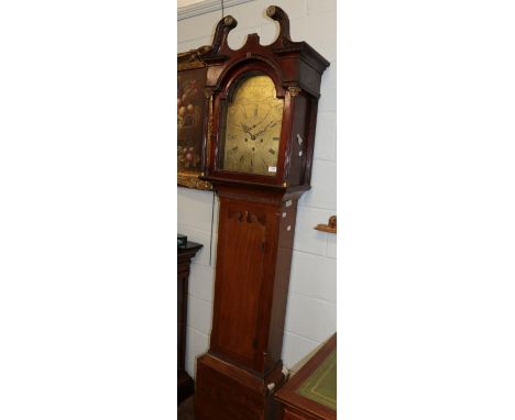 ~ A Scottish mahogany eight day longcase clock, signed Rob Dalglish, Falkirk, late 18th century