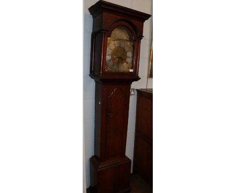 ~ An oak thirty hour longcase clock, signed J,Ayrey, Hexham, 