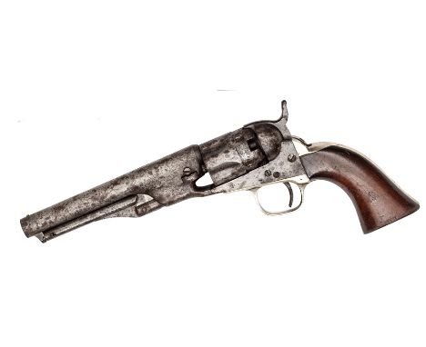 An early 5 shot .36” Colt Model 1862 Police percussion revolver, number 1839 (1861), the 5½” barrel with Hartford address, th
