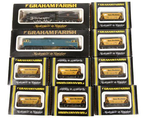 A quantity of Graham Farish ‘N’ gauge Locomotives and Rolling Stock. BR class 47 Co-Co diesel locomotive, RN 47455. In Rail B