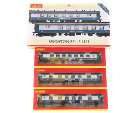 A Hornby Railways OO gauge ‘Brighton Belle 1969’ Train Pack (R2988). Comprising Pullman driving motor brake third (powered) a
