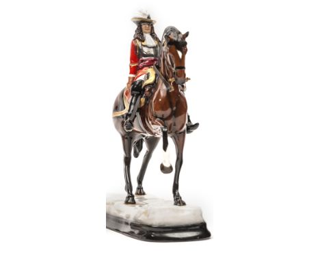 A similar small scale figure “The Queen Consort’s Regiment of Dragoons 1685” officer in full dress on his charger, the saddle