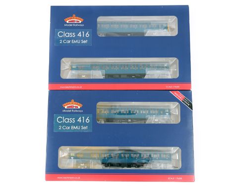 2 Bachmann Model Railways OO gauge Train Packs. A Class 416 2-Car EMU 5739 set (31-375Z) 2EPB multiple unit in BR blue. Plus 