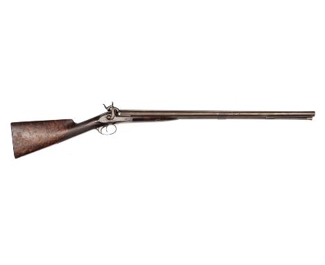 A DB 11 bore percussion sporting gun by Forsyth & Co, number 4450, 45” overall, twist barrels 29” with platinum vents, the to