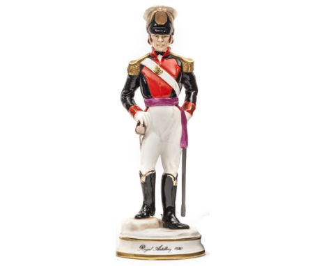 A similar small scale figure “Royal Artillery 1820”, officer in full dress, hand resting on drawn sword, no 241 of a limited 