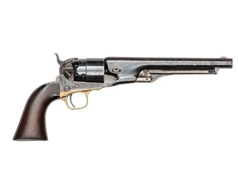 A 6 shot .44” Colt Model 1860 Army percussion revolver, number 22894 (1861) on all parts, with New York US America address an
