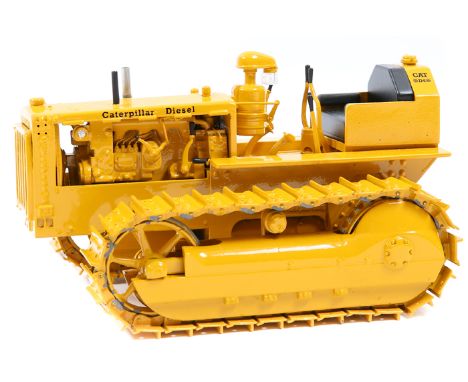 An impressive and substantial 1:16 scale Gilson Riecke Classic Construction Models Caterpillar D4 Crawler Tractor. Based on t