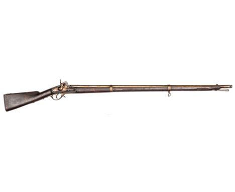 An Austrian 14 bore tube lock Model 1842 military percussion musket, 58” overall, sighted barrel 42½”, the breech tang number