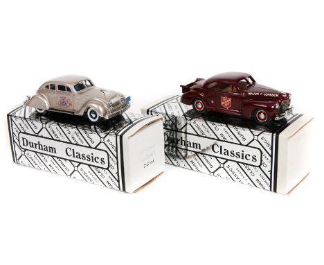 2 Durham Classics. DC1FA 1934 Chrysler Airflow in pearl fawn metallic with ‘30th anniversary of Airflow Club of America’ on d