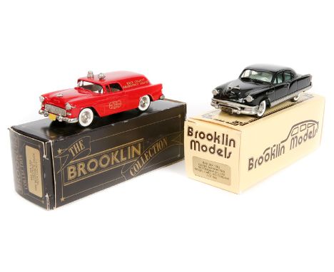 2 Brooklin Models. BRK 29x 1953 Kaiser Manhattan for Rotterdam DeLuxe Model Cars. In black with silver flash and pale green i
