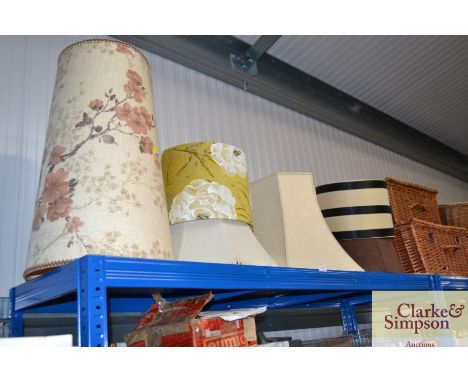 A collection of lamp shades