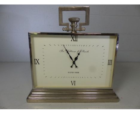 Chrome oversized large square clock