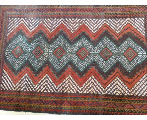 Old Balochi carpet 128 x 89