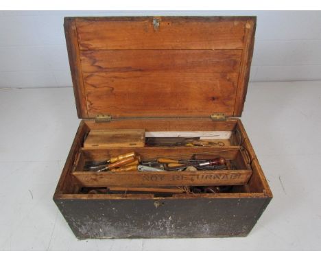 Carpenters chest to include vintage tools