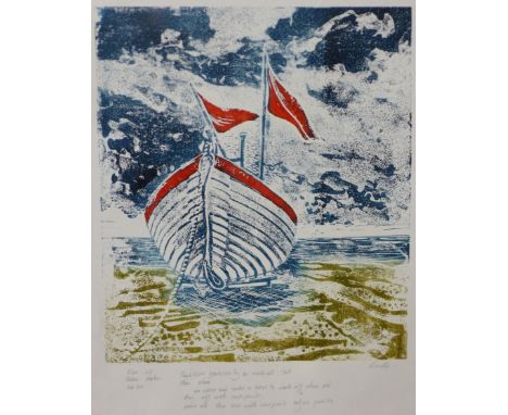A signed Pamela Guille print, Polar Star, unframed 