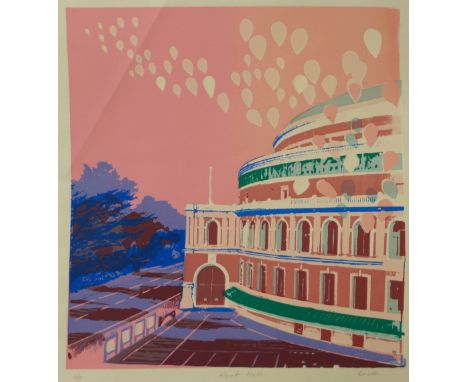 A signed Pamela Guille artist's proof print, Albert Hall, unframed 