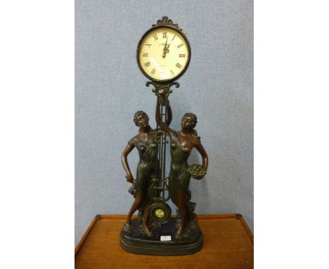 A Juliana figural mystery clock figure 