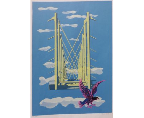 A signed Pamela Guille limited edition print, Crow, unframed 