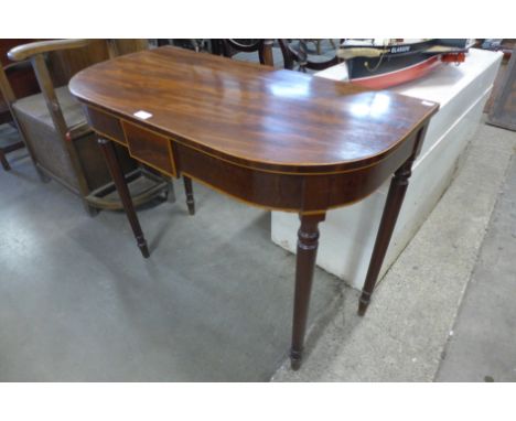 A mahogany console table 