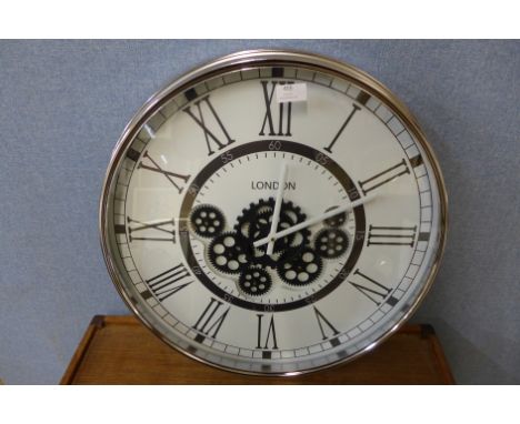 A London skeleton circular wall clock 