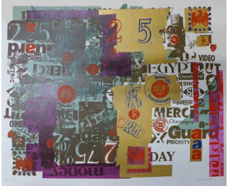 A signed Pamela Guille artist's proof print, Five, unframed 