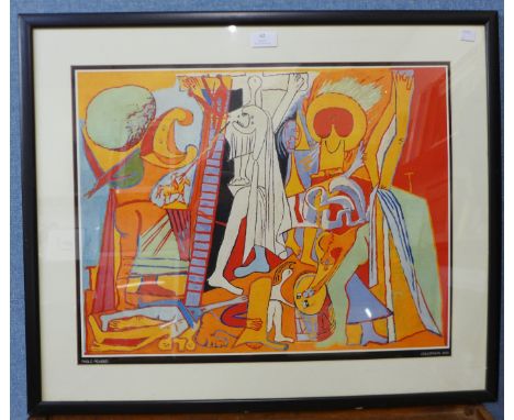 A Pablo Picasso print, The Crucifixion, framed 