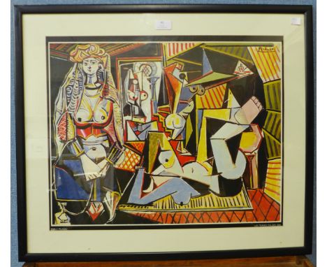 A Pablo Picasso print, Les Femmes D'Algar, framed 