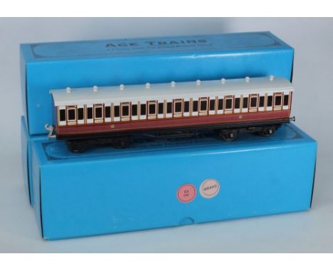 Ace Trains, three passenger coaches in Caledonian Livery: includes 3rd Non-corridor coach, Brake 3rd Non-corridor coach and 1