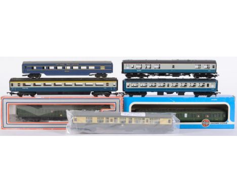 A group of seven various carriages and coaches, Lima, Airfix and others:.