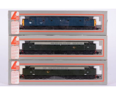 Lima , three class 40 diesel locomotives: various liveries, all boxed. 
