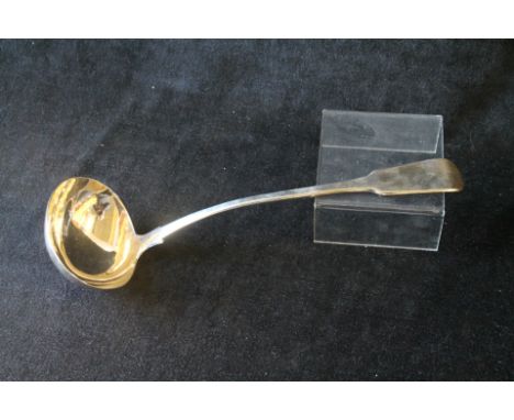 Silver soup ladle, fiddle pattern by W. Bateman, 1826. 7½oz