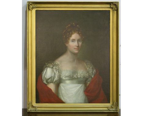 LATE 18TH CENTURY SCHOOL..Portrait of Mary Coare..Oil on canvas..75cm x 59cm..